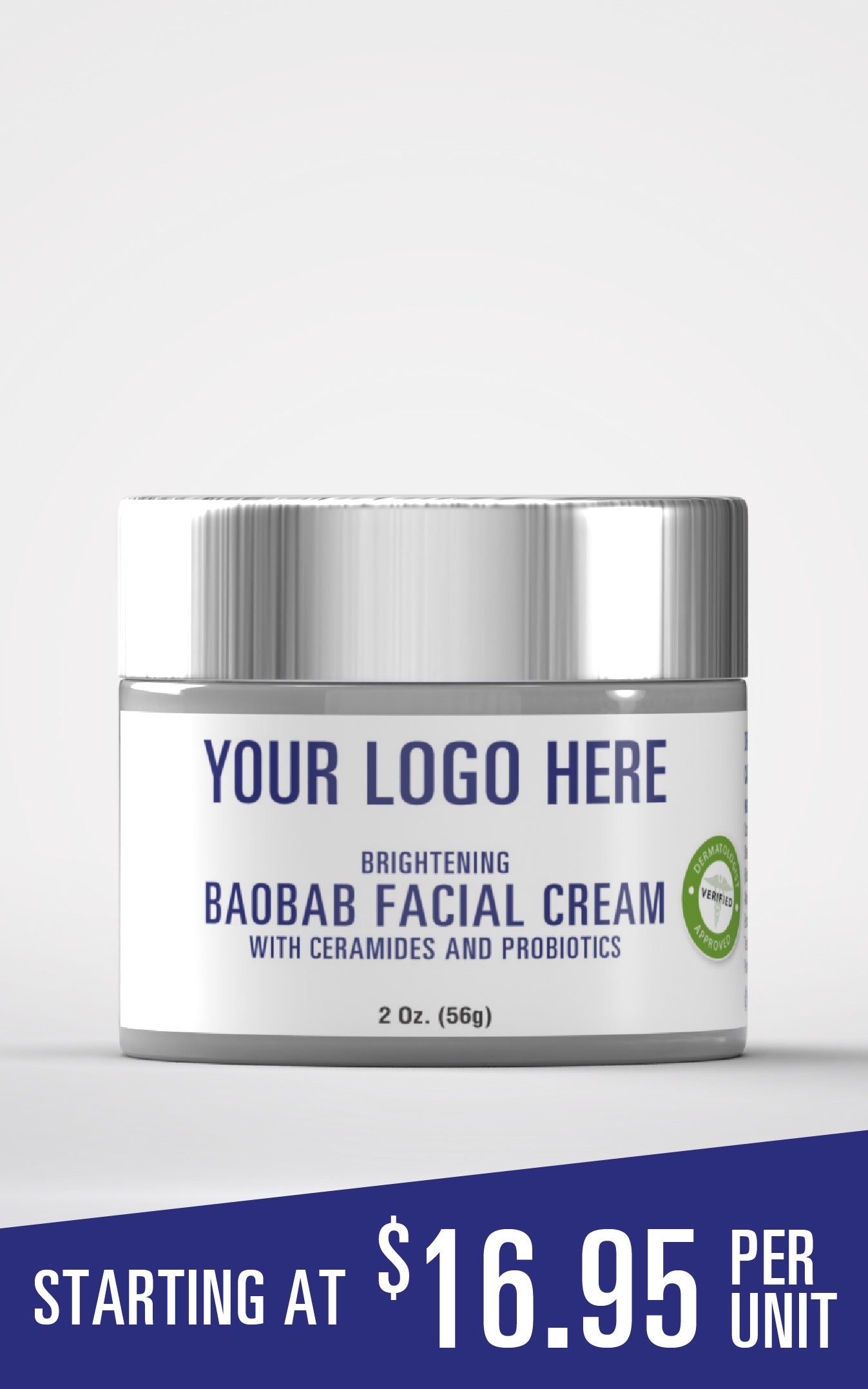 Brightening Baobab Facial Cream with Ceramides and Probiotics