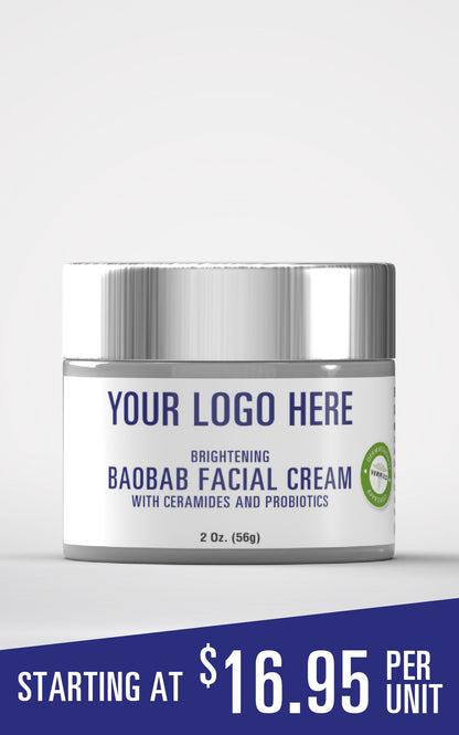 Brightening Baobab Facial Cream with Ceramides and Probiotics