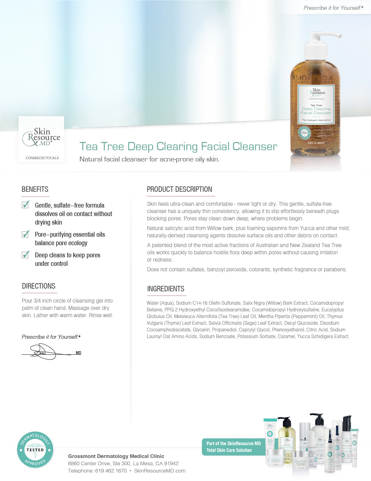 Tea Tree Deep Clearing Facial Cleanser